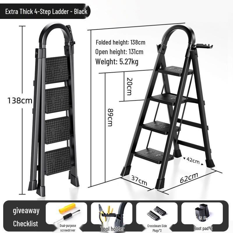 Multi-functional Folding Telescopic A-Frame Ladder for Household Use