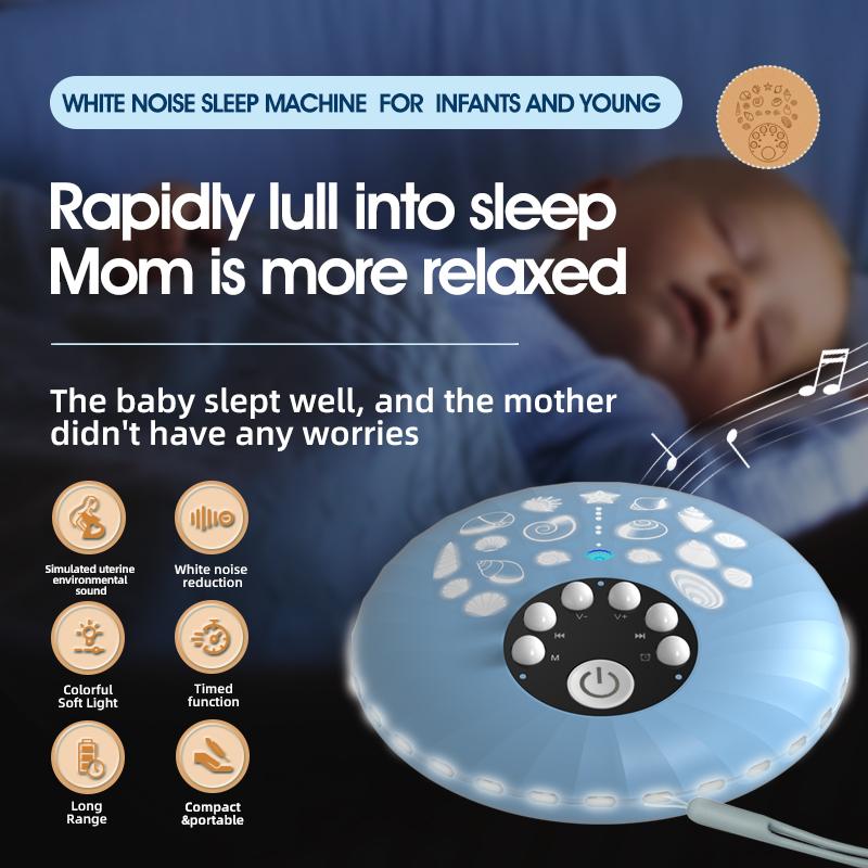 

A1 Shell Design Baby Night Light Rechargeable White Noise Sleep Aid Machine Blue