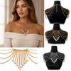 Exaggerated Shoulder Chain Tassel Body Jewelry Fashion Sexy Body Chain  Festival Costume