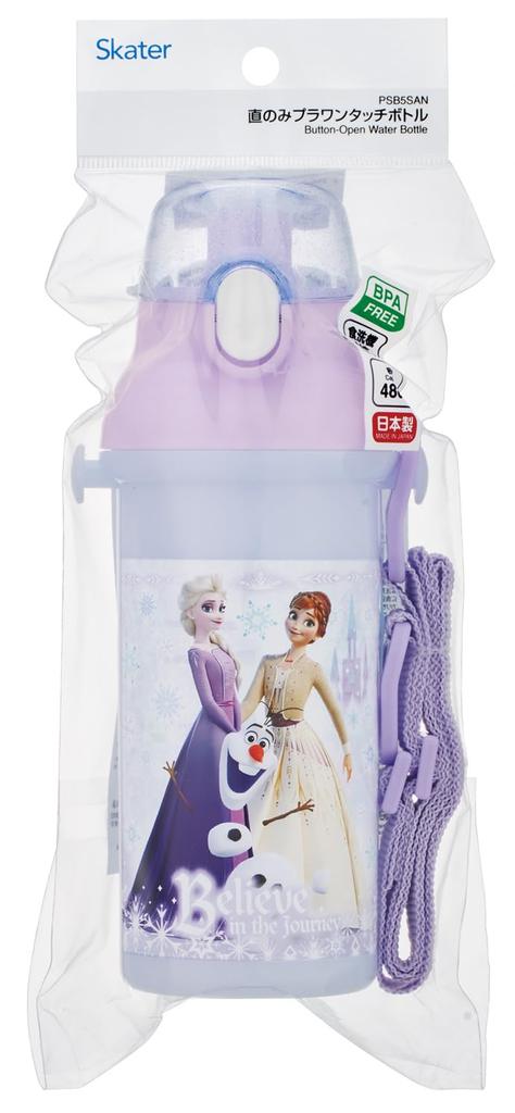 Skater Direct Drinking Water Dishwasher Made in Disney Frozen Size Children's Bottle, Plastic, 480ml, One-Push Open/Close, Safe, Japan, 26, Girls'