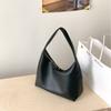 Soft Leather Portable Shoulder Bag Women's Large-capacity Work Commuter Bag New Simple and Versatile Double Zipper Armpit Bag
