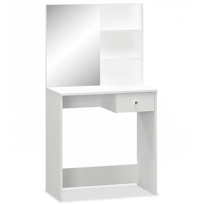 VidaXL Coiffeuse Bois d’ingénierie 75x40x141 cm Blanc 244861