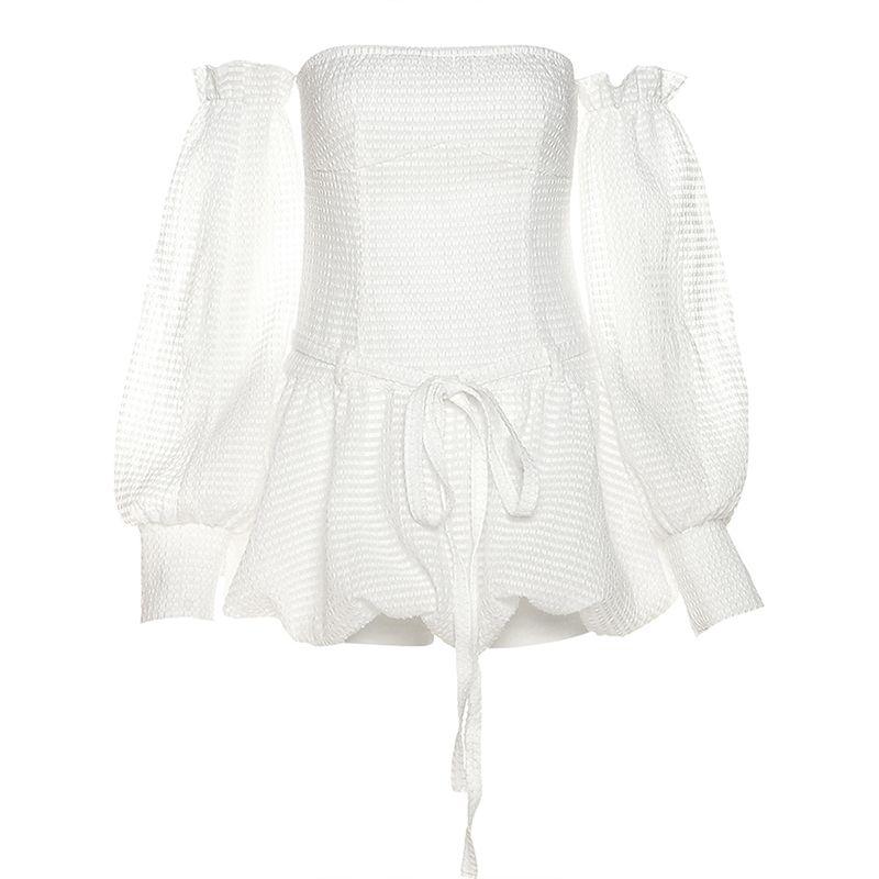 

# Sisjuly# Super Spicy Ballet Princess Style Waist Slimming Figure Puffy Strapless Dress Female Easiest for Match Dress Tide White S