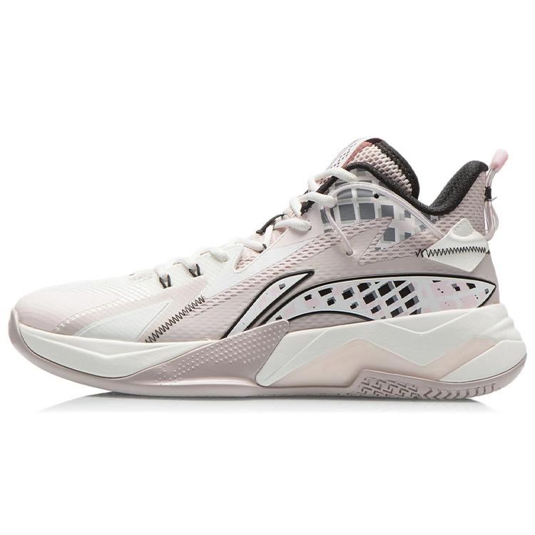 

новые кроссовки LiNing Fighting Falcon прочные дышащие средней высоты для баскетбола мужские безмятежный фиолетовый 39.5