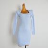 Spring & Fall New Arrival More Than Retro Debutante Style Styles Long Sleeves Knitting Dress Women's Clothing Silm Slim Looking Bottoming Hip Skirt