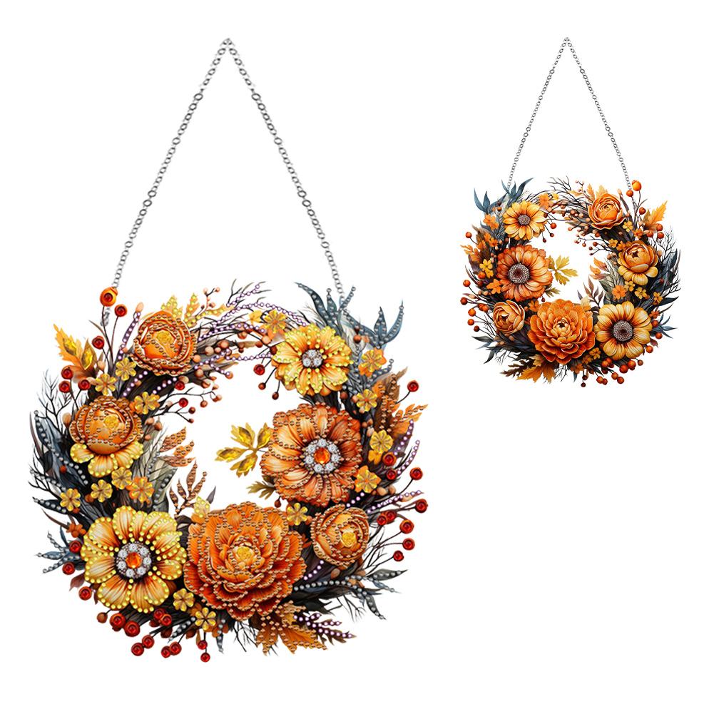 

Harvest Autumn 5D DIY Diamond Art Hanging Decorations Rhinestone Diamond Art Window Pendants for Adults