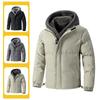Winter Hooded Warm Men Parkas Outdoor Windproof Male Cotton Clothing Zipper Solid Color Jacket for Men