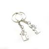 Stainless Steel Couple Keychain Engraved House Keyring Exquisite Lovers Keyring  Jewelry