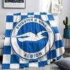 1PC Brighton & Hove Albion Patterned Flannel Blanket Suitable For All Seasons for Home Decor Warmth and Comfort Gifts Holiday Present