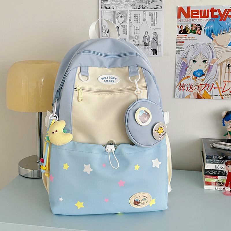 The New Schoolbag Is High-value, Fresh and Sweet, Candy-colored Backpack, Light and Large-capacity Mental Illness for Junior High School Students