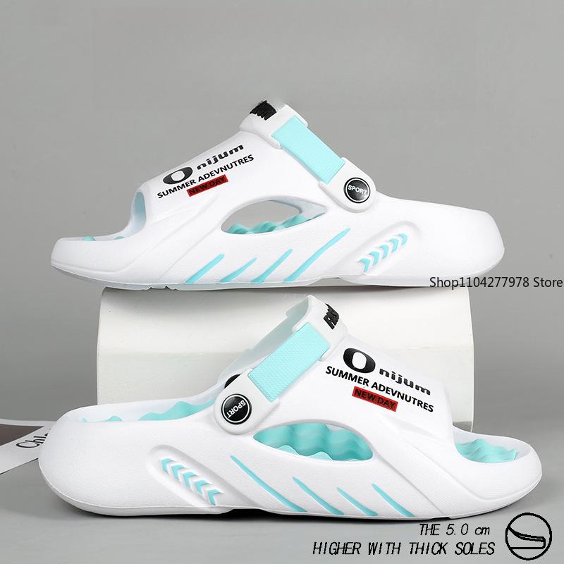 Fashion Size 47 Men Slippers 2025 Summer EVA Soft-soled Platform Slides Sandals Indoor Outdoor Walking Beach Shoes Flip Flops Mens Shoes