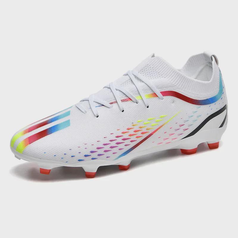 Kids' High-Top Football Shoes with Knit Socks for Turf and AG Fields