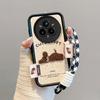 KEYSION Cartoon Cute Plush Embroidery Case for Realme 14 Pro+ 5G with Lanyard Shockproof Phone Cover for OPPO Realme 14 Pro 5G