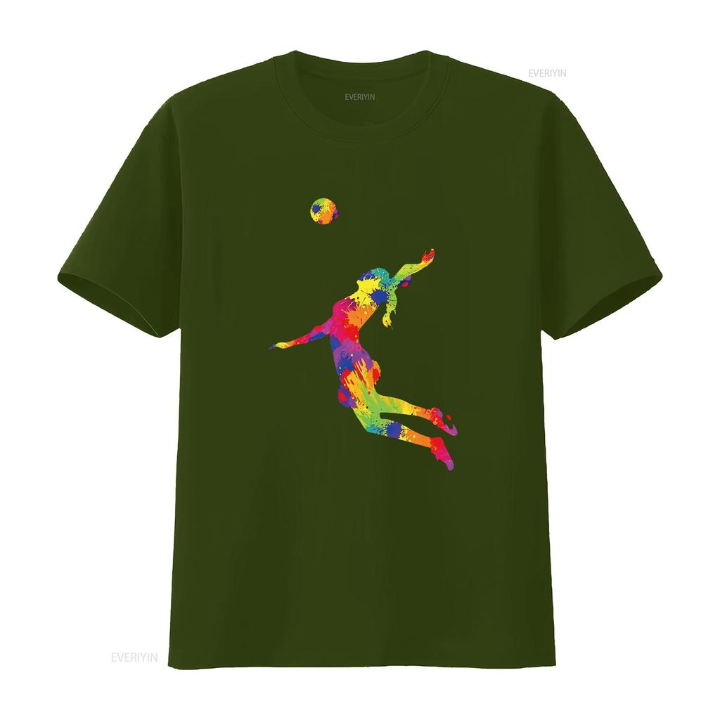 Womens Volleyball Girl Women Youth T Shirt vintage Washed Top For Everyday Wear designer clothes Casual Stylish graphic fashion