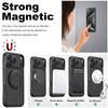 360 Rotating Bracket Carbon Fiber Leather Case For iPhone 17 Air 17Pro Max 16 Plus 15 14 Pro Magnet Wireless Charging Cover
