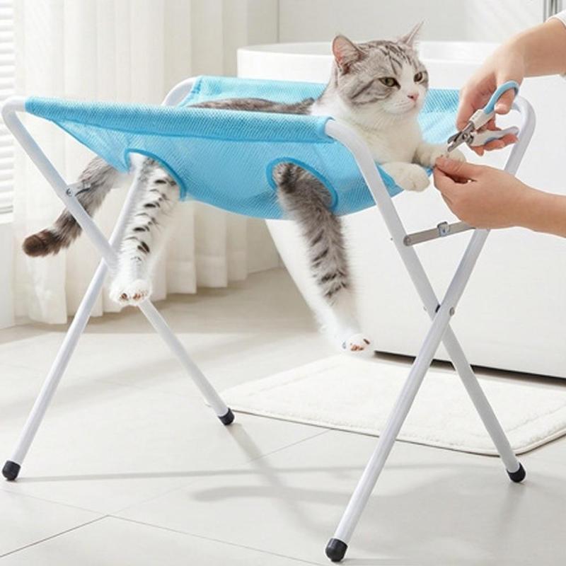 Foldable Pet Grooming Hammock Stand Portable Dog Grooming Table for Nail Trimming Ear Cleaning Small Dogs Home Pet Care