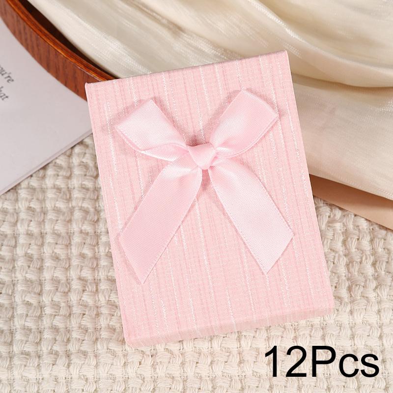 1Pc Cardboard Earring With Sponge Inside Ring Bow Bracelets Gift Box Rectangle Jewelry Set Necklace Packaging Boxes