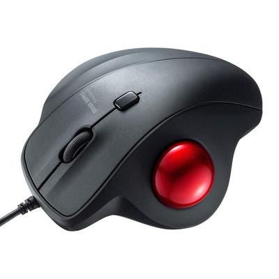 Sanwa Supply Wired 3 Optical MA-TB128BK Trackball, Quiet, Buttons,