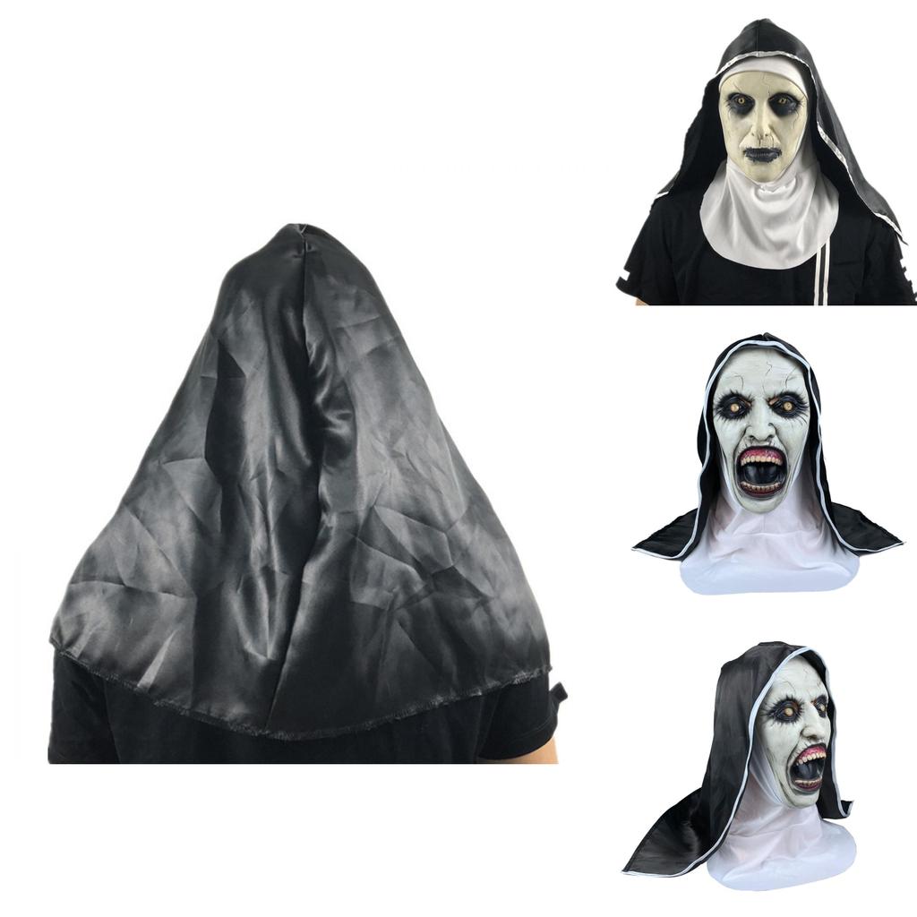 The Conjuring 2 Horror Nun Latex Mask Costume For Halloween Cosplay Party Props