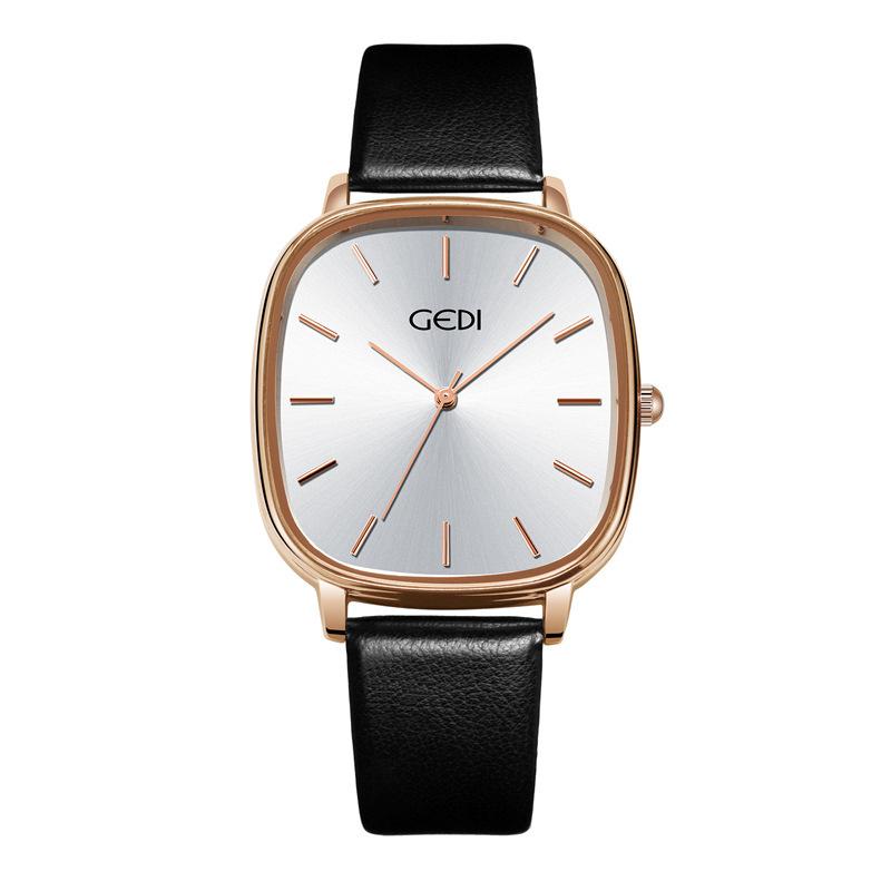 Couple Retro Literary Simple Waterproof Women Oval Disc Belt Quartz Watch