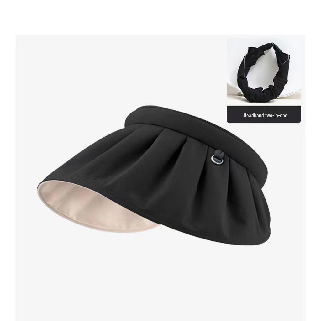 Women's Wide Brim Sun Protection Visor - Anti-UV, Versatile for Summer Sports and Cycling