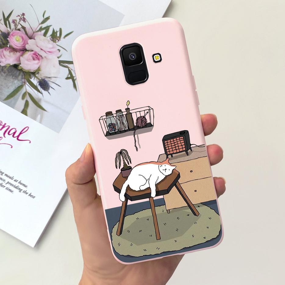 For Samsung Galaxy A6 2018 Case SM-A600F Cute Fashion Painted Cover Soft TPU Phone Case For Samsung A6 Plus A6+ 2018 A605F Shell