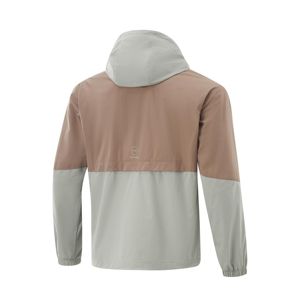 Li Ning Casual Loose Windbreaker Men Outerwear Dusty-Gray-Green Brown-Mud AFDV067-2