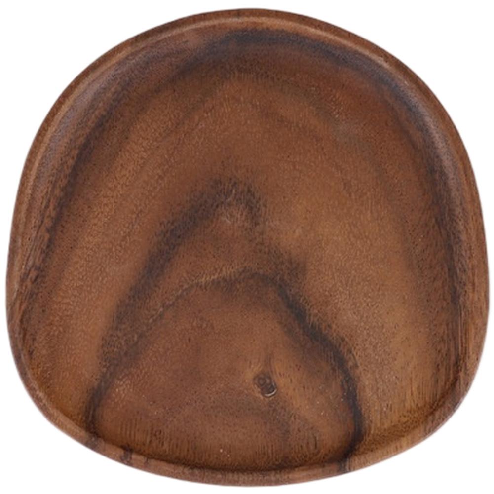 Artistic Dinnerware Handmade Walnut Tray Dining Table Decor Asymmetrical Shape Design Comfortable Tactile Feel