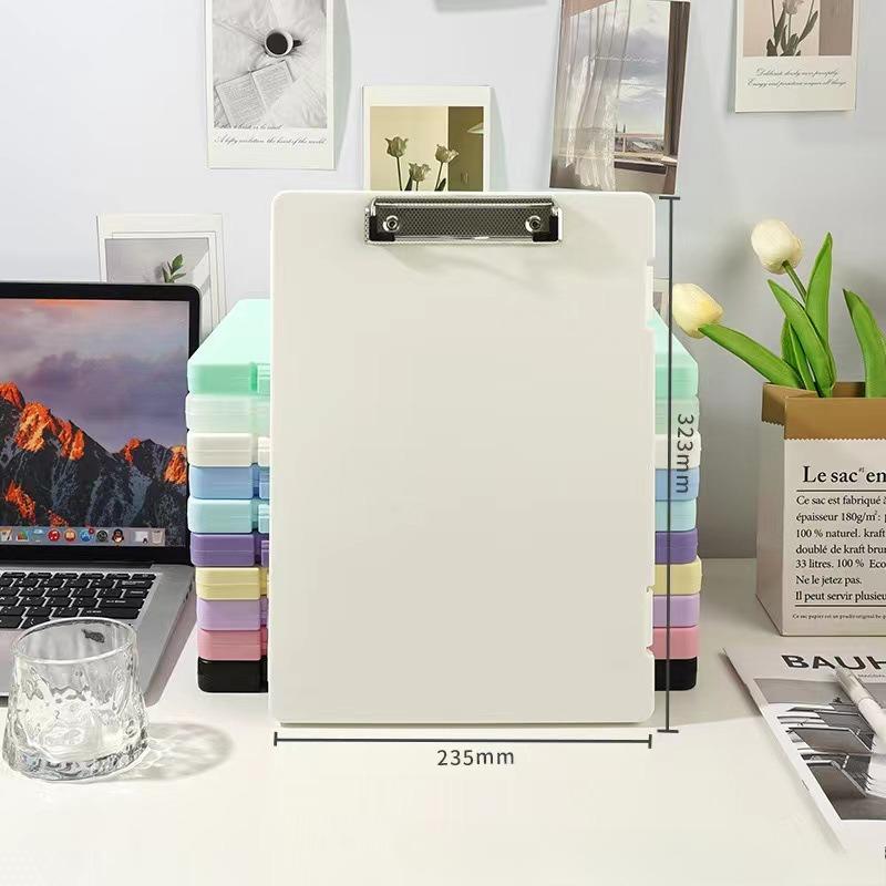 A4 File Folder Storage Box Plate Clip Student Special Test Paper Storage And Finishing Artifact Large Capacity Information Book