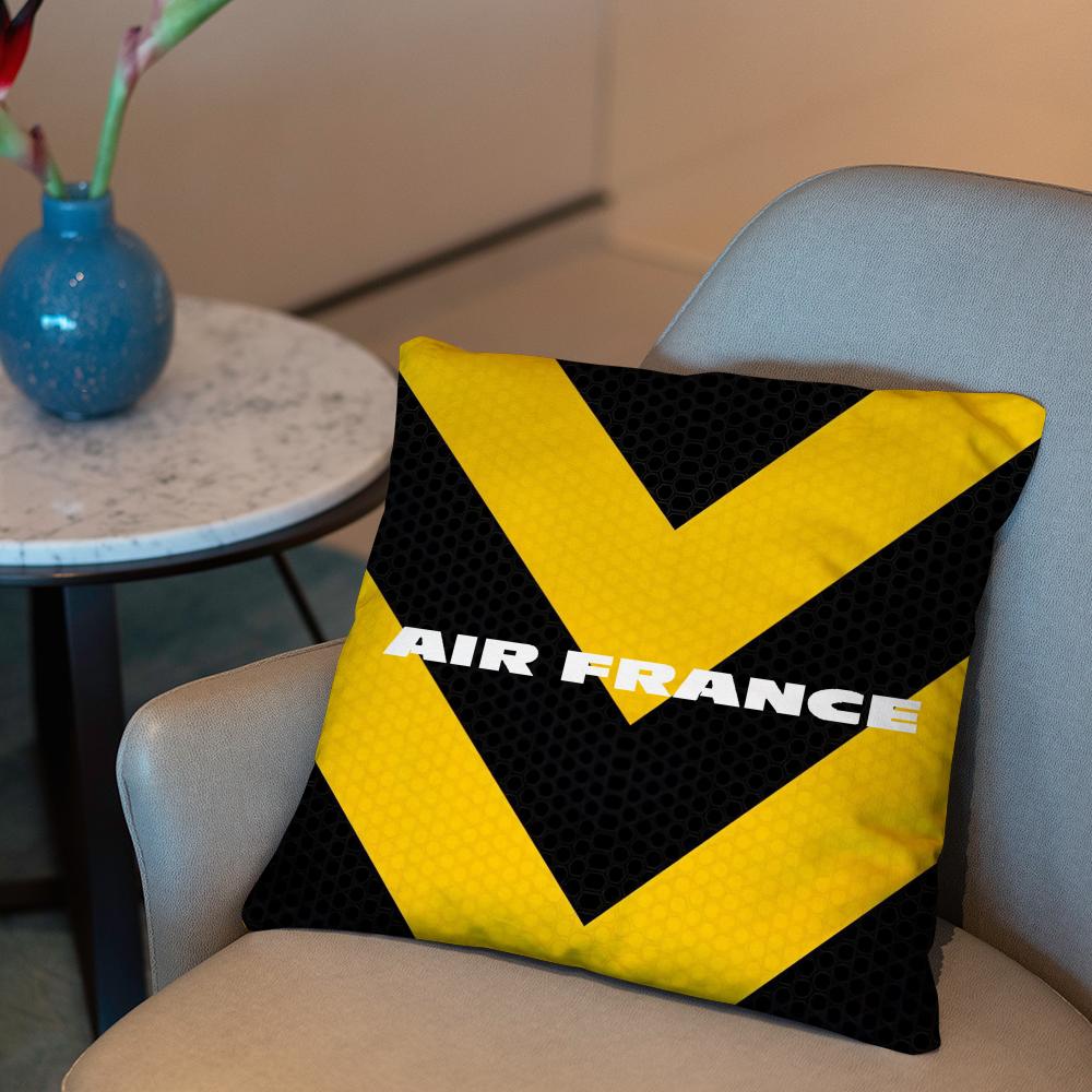 

Air France Cushion Cover 2-in-1 Reversible Plush Pillow Cover | Car/Sofa/Bed | Perfect Gift 12x12Inch