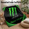 Coperta in Flanella Personalizzata Monster Energy Stampa il Tuo Nome Testo Coperta Morbida Calda Regalo di Festa