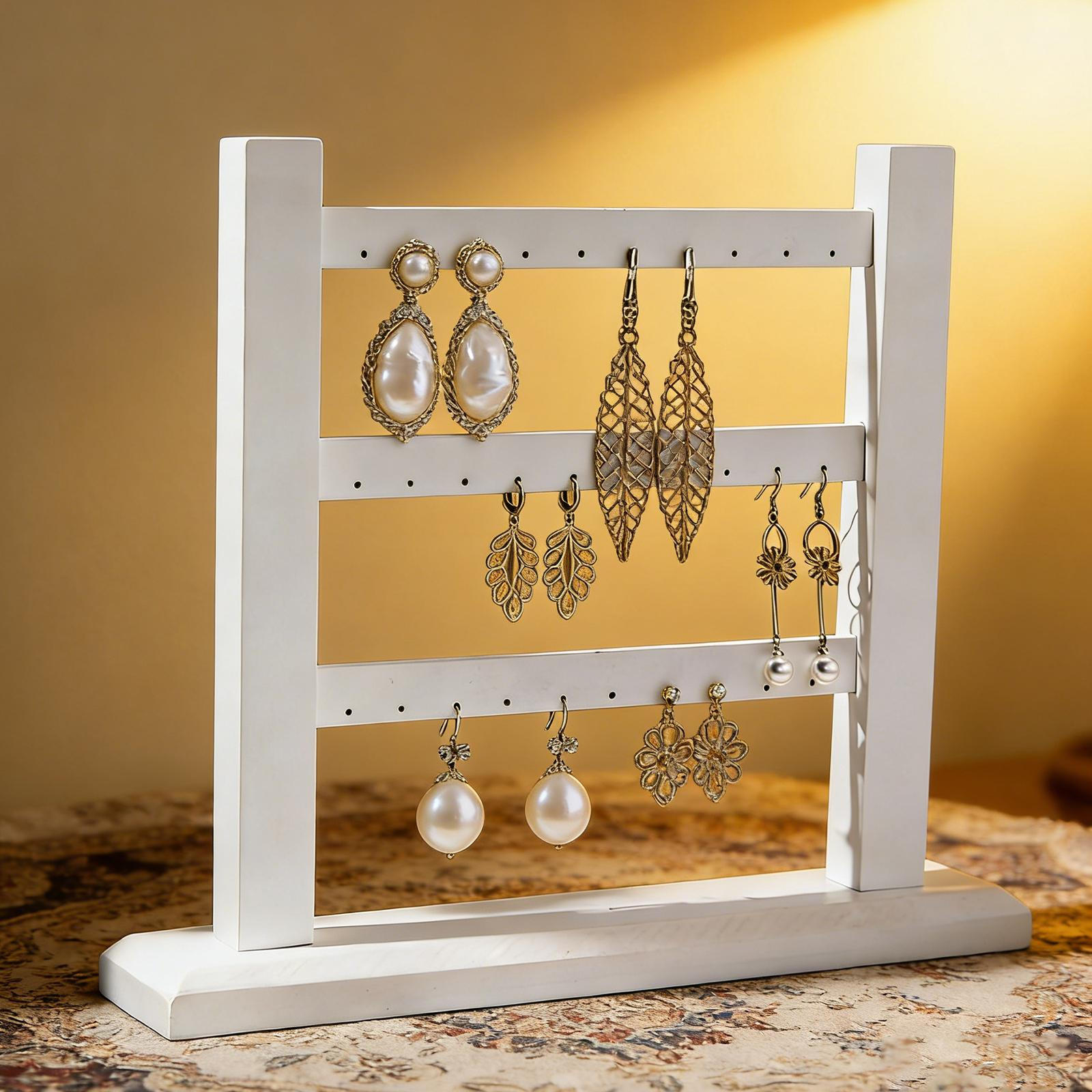 3 Tier Earring Display Stand Jewelry Organizer Home Decoration, Creative Showcase Holder