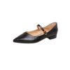 Sheepskin Version Pointed French Leather Mary Jane Single Shoes 2025 Spring New Retro Low-heeled Versatile Flat Shoes