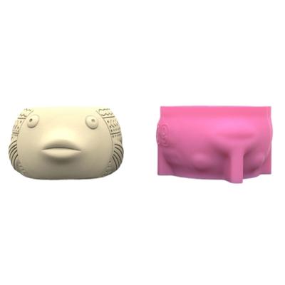 Creative Silicone Planter Mold Unique Succulent Vase Molds Fish Shape Flexible Silicone Molds Gift for Craft Enthusiasts