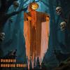 Halloween Hanging Pumpkin Ghost with Lighted Head Sound Rotating Motion Spooky Skeleton