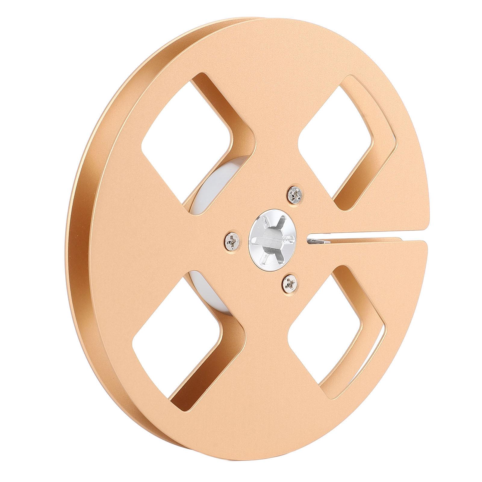 

1 4 5 Inch Empty Tape Reel Aluminum Alloy Open Reel Sound Tape Empty Reel with 4 Hole for NAGRA for Studer ReVox Reel золотой
