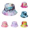 Tie Dye Fisherman Hat Sun Protection Hat Ink Wash Dye Bucket Hat Summer Unisex Fashion