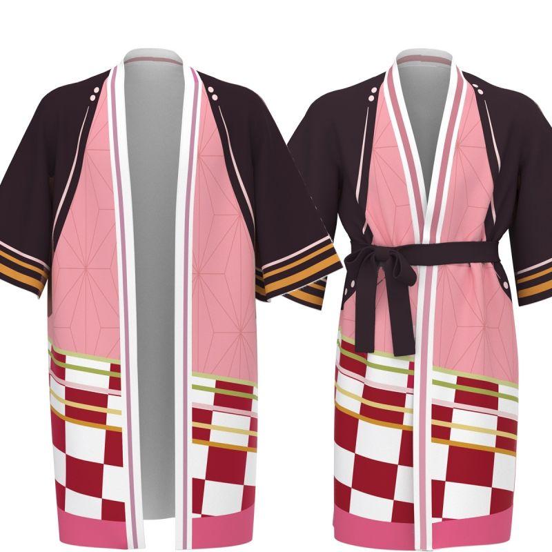 Kimono Demon Slayer - Płaszcz Haori Unisex w stylu Tanjiro i Nezuko