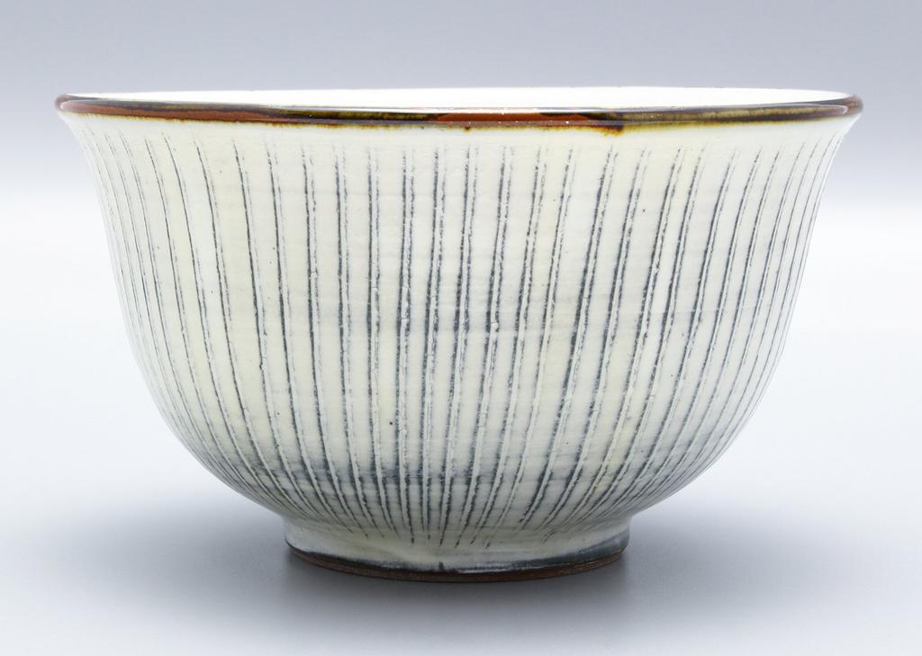 Kyoto Ware, Kiyomizu Ware, Seki Pottery, Small Bowl, White Grass Pattern, 188832