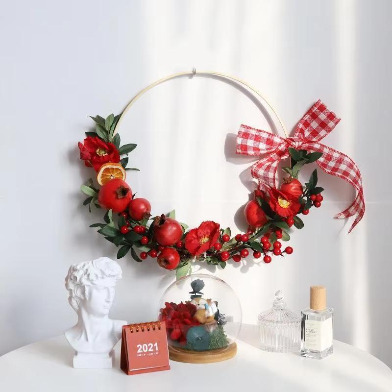 1pcs 30/33/36/40cm Bamboo Floral Circle Hoop Macrame Hoop for Wedding Party Home DIY Flower Wreath Dream Catcher Frame Decor