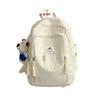 School Bag Simple School Bag for Women, Ins, Solid Color, Large Capacity, Student Campus Backpack, Soft Girl Casual Travel Storage Backpack