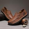 Fashion New Handmade Leather Men Shoes Casual Comfortable Men Slip On Leather Loafers Men Flats Hot Sale Moccasins Tooling Shoes Man