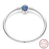Real 925 Sterling Silver 17-20CM Butterfly Pet Ocean Starry Sky Original Bracelet Fit for Wedding Fine Jewelry DIY Making
