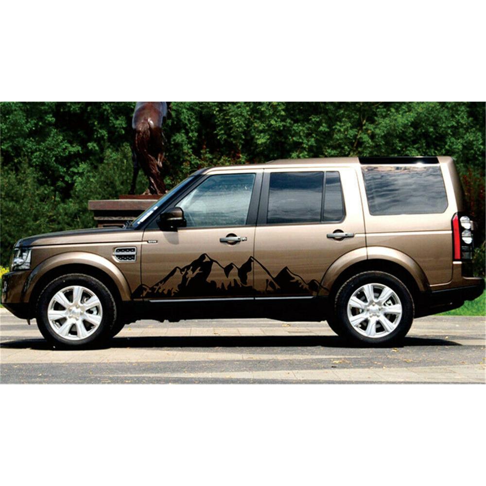 3 Stück Schwarzer Auto Seitenkarosserie Aufkleber 4x4 Offroad Grafik Vinyl Abziehbild Wasserdicht