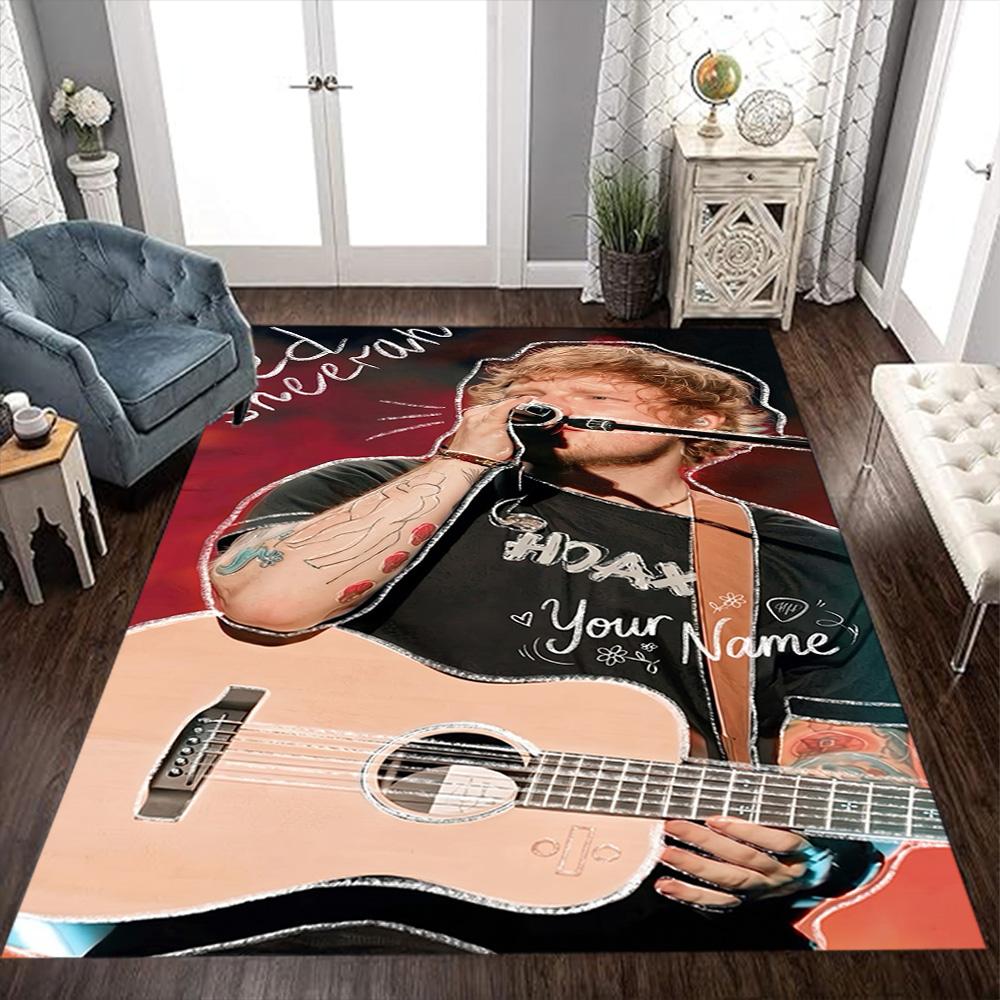Sheeran Customized Name Floor Rug Office Rug Perfect for Balcony Foyer Entryway Playrooms Antislip Carpet Office home decor Spiritual Gift