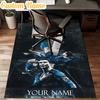 Custom Name Football Ronaldo Rug Office Rug Chair Mat Non Slip Carpet Rugs for Bedrooms Dining Room Living Room Home Decor gifts