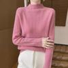 24 Autumn and winter new pullover sweater women's Andy velvet semi-turtleneck knitted bottoming shirt women's slim factory
