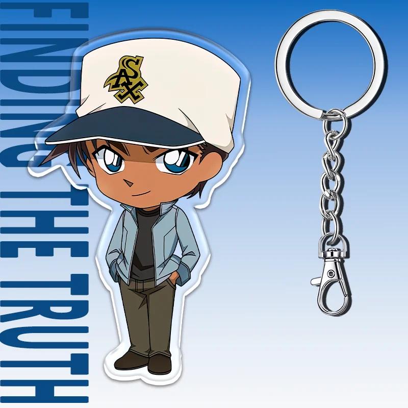 12cm Detective Conan Acrylic Transparent Pendant Car Key Pendant Student Backpack Decoration Fun Cute Cartoon Children's Gift