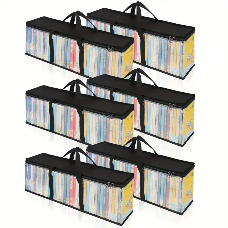 Großer, durchsichtiger Aufbewahrungshalter für DVDs und CDs, Tragetasche mit einfachem Reißverschluss, Organizer, Aufbewahrungstasche für Comicbücher, transparente Sammlung
