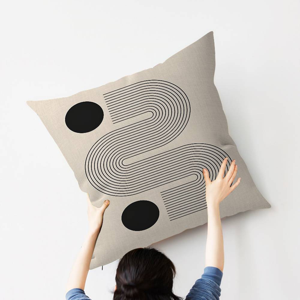 Abstract B-Bauhaus Geometry Cushion Cover Car Throw Pillow Case For Sofa Car Christmas Gift 40X40Cm 45X45Cm